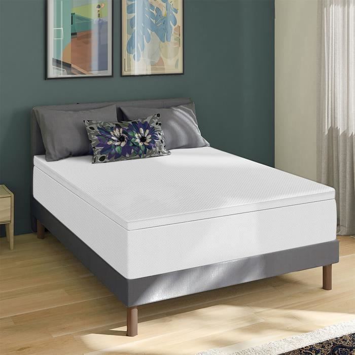 Surmatelas 160x200cm -  Tri-technologie 7cm - DEKO DREAM