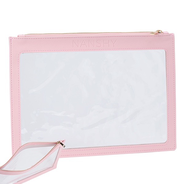 Neceser plano transparente Nanshy (rosa).