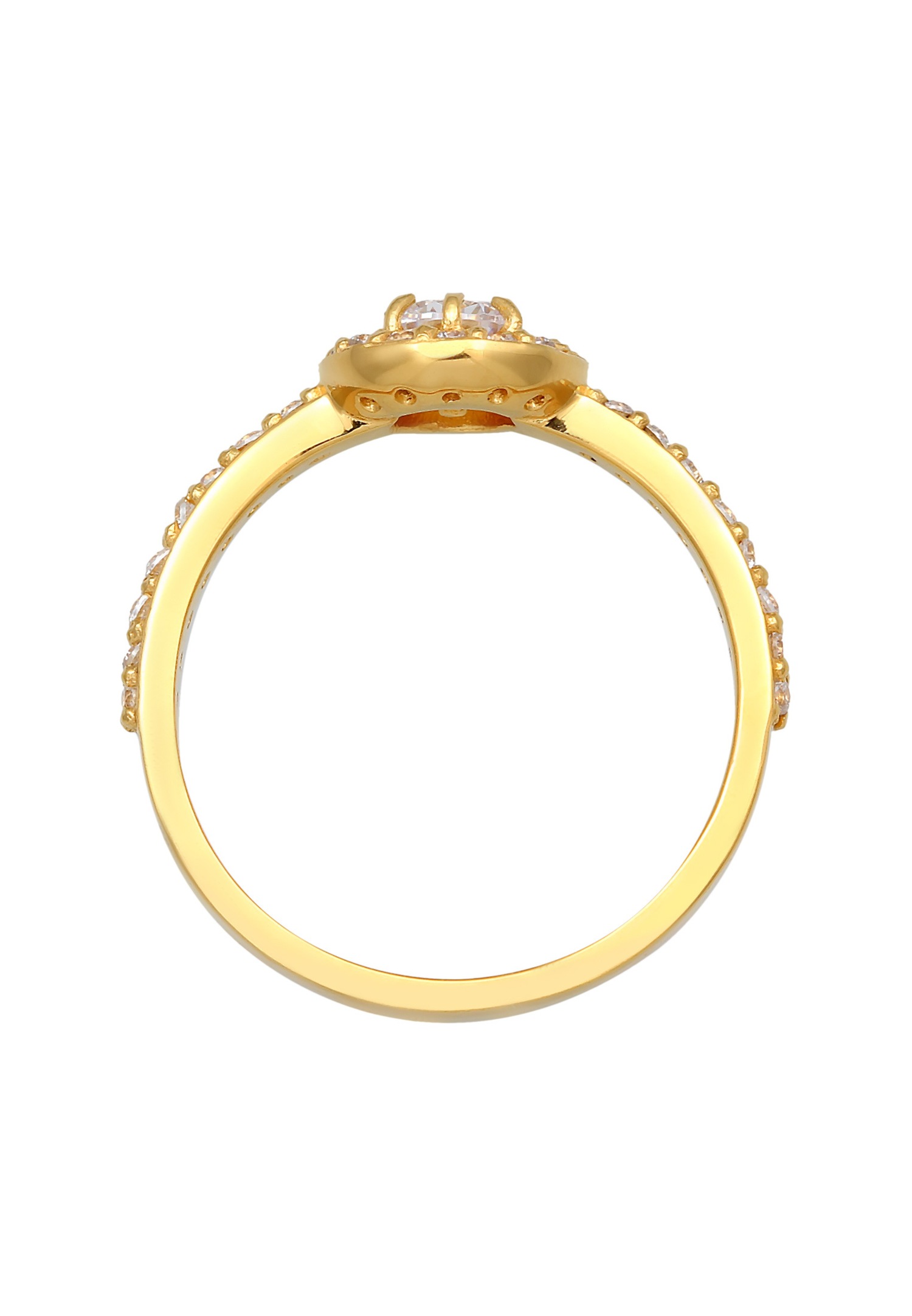 Elli Femmes Bague de fiançailles classique avec cristaux de zirconium en argent sterling 925