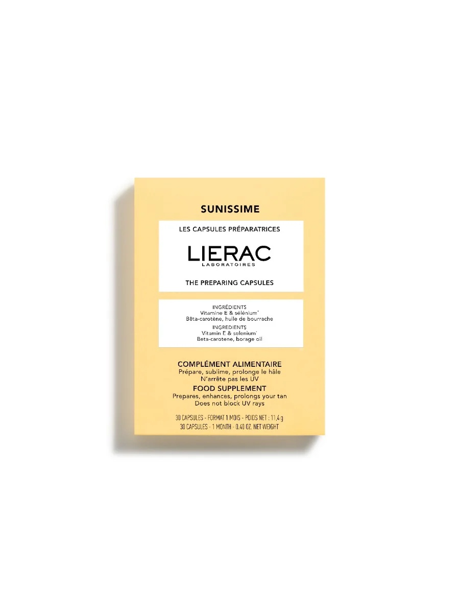 LIERAC Lierac Sunissime Vorbereitungskapseln 60 Kapseln Nahrungsergänzungsmittel für sonnenexponierte Haut