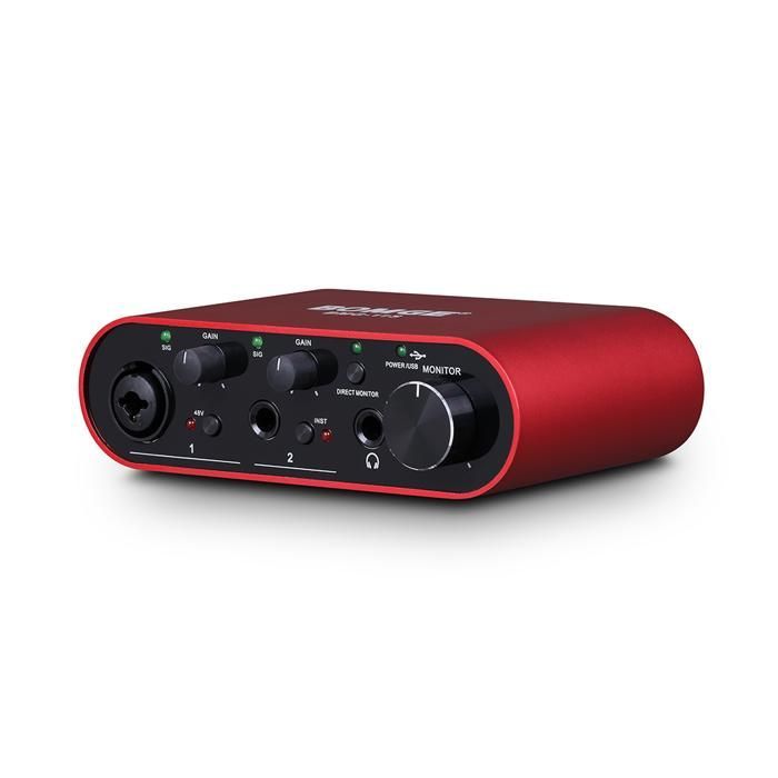 Interfaz de audio Focusrite Scarlett Solo USB 11S, mezclador, tarjeta de sonido profesional de 24 bits/192 kHz y amplificador de auriculares.