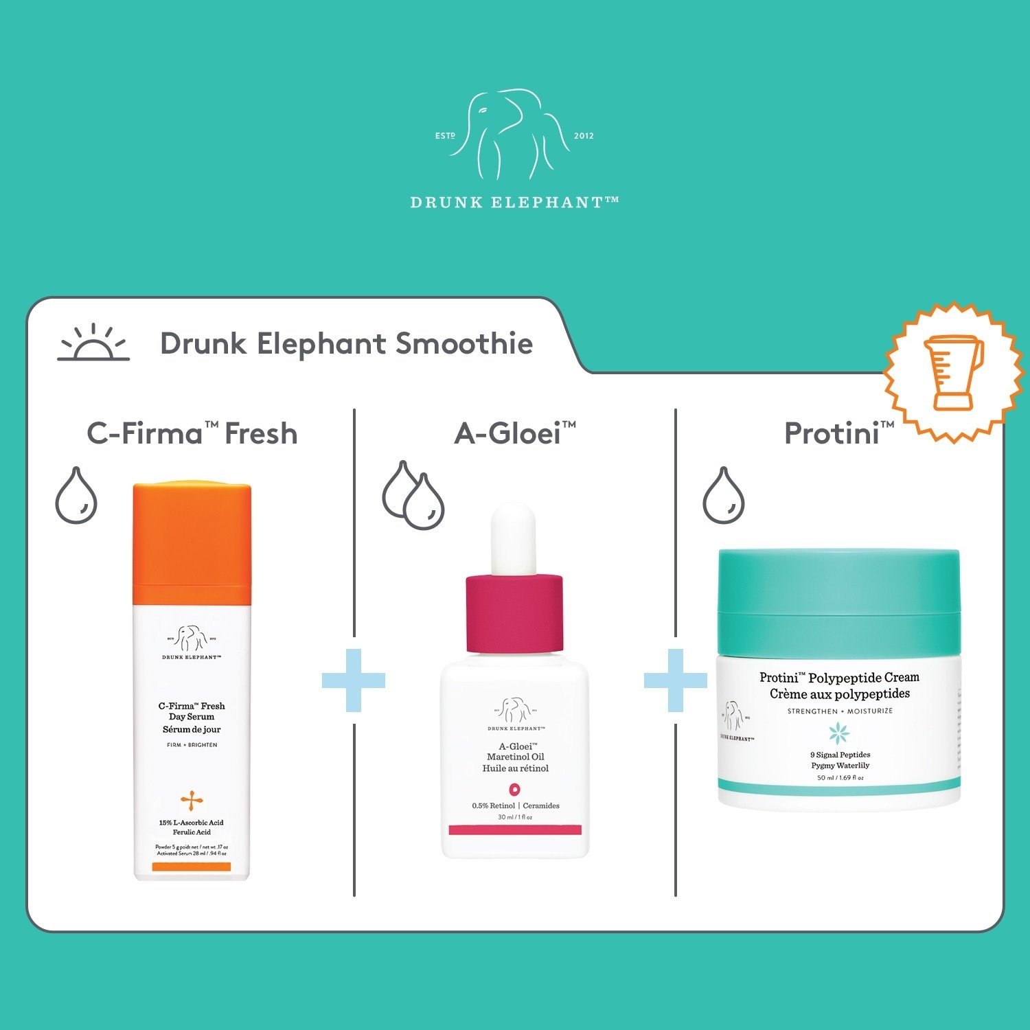 Drunk Elephant Feuchtigkeitsserum C-Firma™ Fresh dieninis serumas – 28 ml