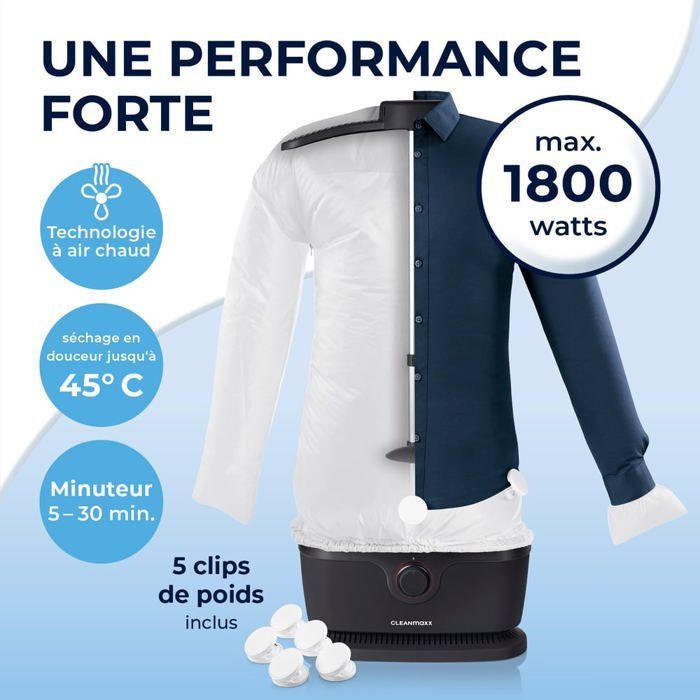 CLEANmaxx PRO Overhemdenstrijkijzer voor bovenkleding