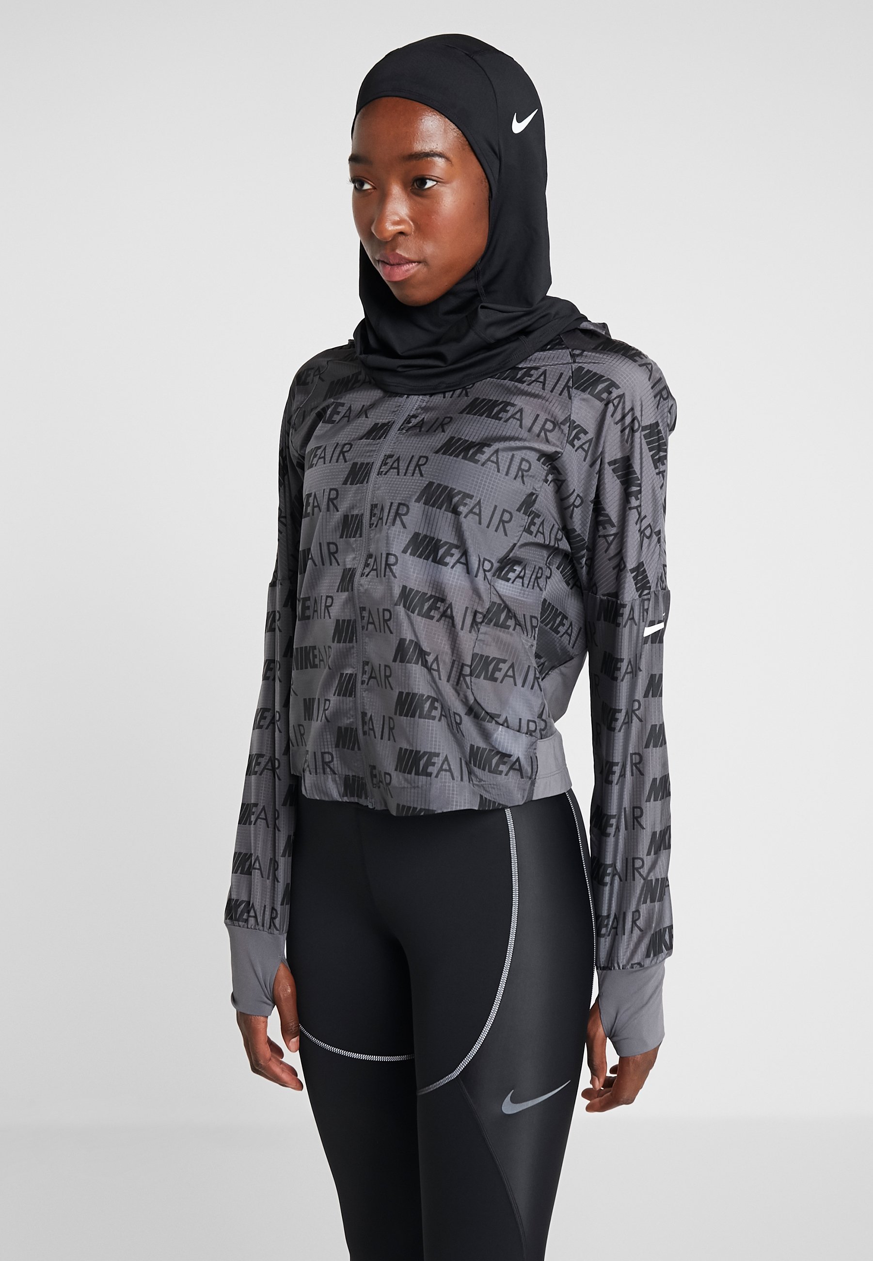 Nike Performance PRO HIJAB - Hodeskjerf - svart/hvit