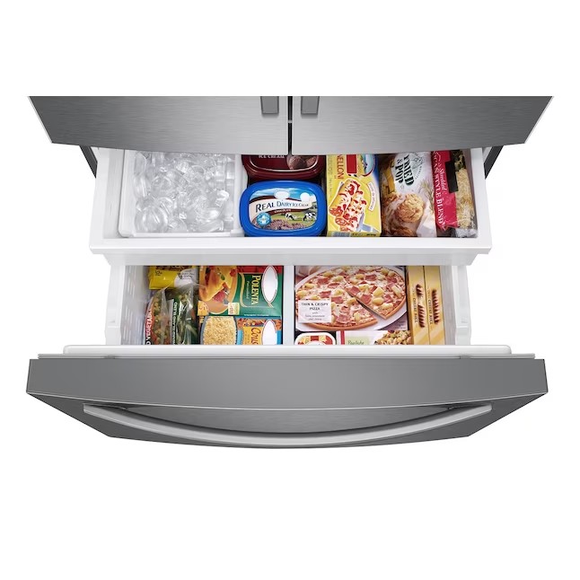 Samsung French-Door-Kühlschrank (765 Liter) mit zwei Eiswürfelbereitern (Edelstahl, fingerabdruckresistent) ENERGY STAR®