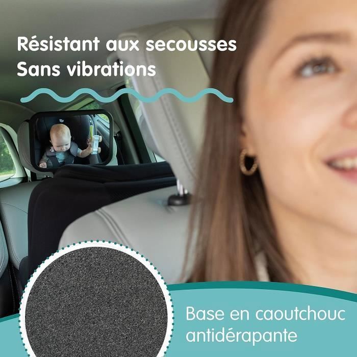 Retroviseur Voiture Bebe, Miroir Voiture Bébé – ABURNUDREY 100 % Incassable, Miroir Voiture Bébé pour Sécurité Sièges Arrière