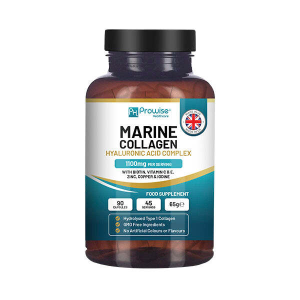 Prowise Colagen Marin cu Acid Hialuronic 1100mg 90 Capsule