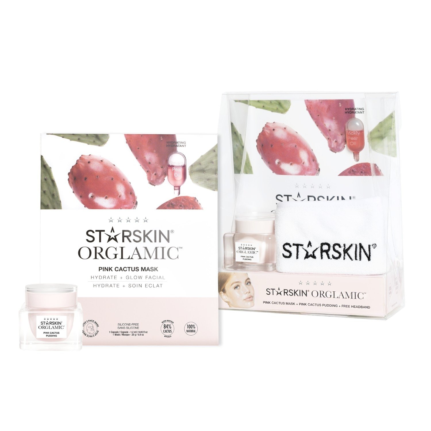 STARSKIN® Orglamic™ Set za njegu lica s ružičastim kaktusom – 1 komad