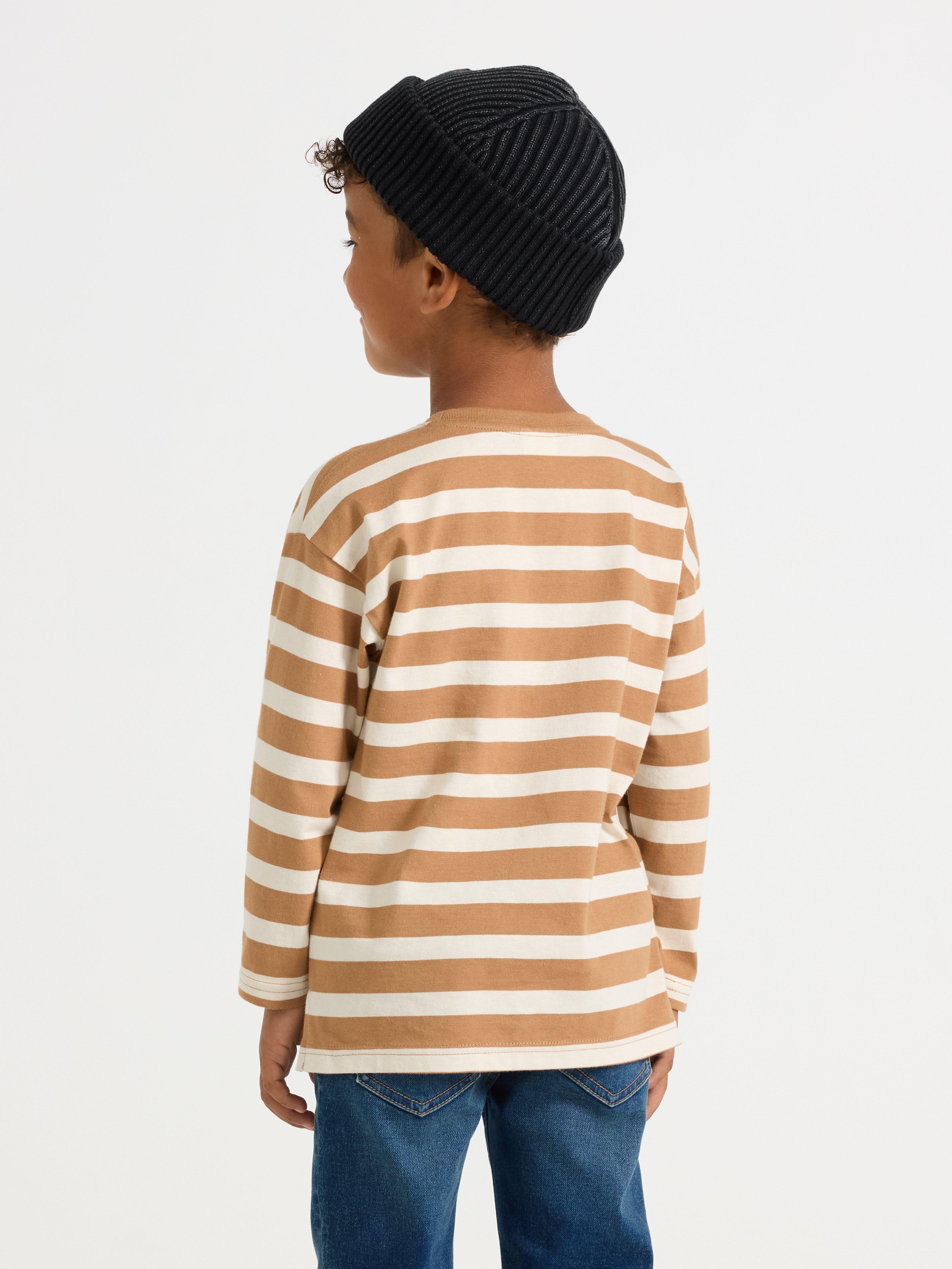 Langermet topp Mørk Dusty Beige
