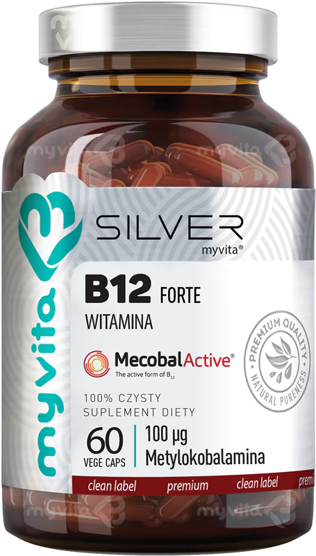 MyVita Silver Vitamin B12 Forte Nahrungsergänzungsmittel-Kapseln zur Unterstützung der Blutbildung