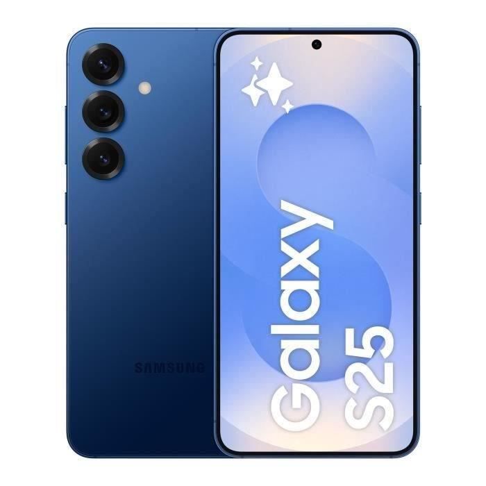 Smartphone SAMSUNG Galaxy S25 AI de 128 GB, color azul medianoche.