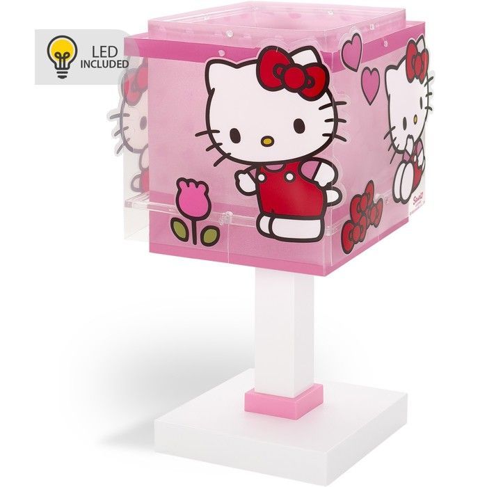 Dalber Lampe de chevet LED Hello Kitty pour enfant - Veilleuse rose décorative