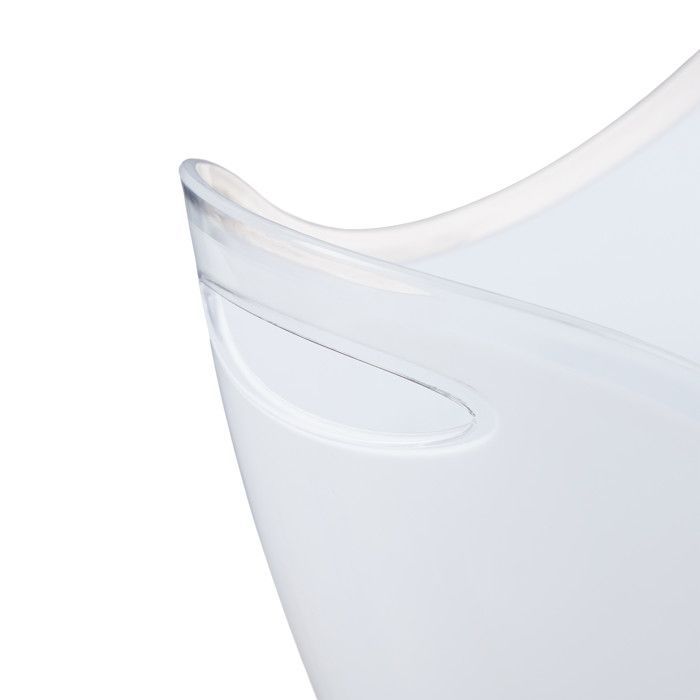 Relaxdays Seau à glaçon, champagne premium, volume 6 litres, rafraîchir des boissons, HLP 25,5 x 34,5 x 26 cm, blanc