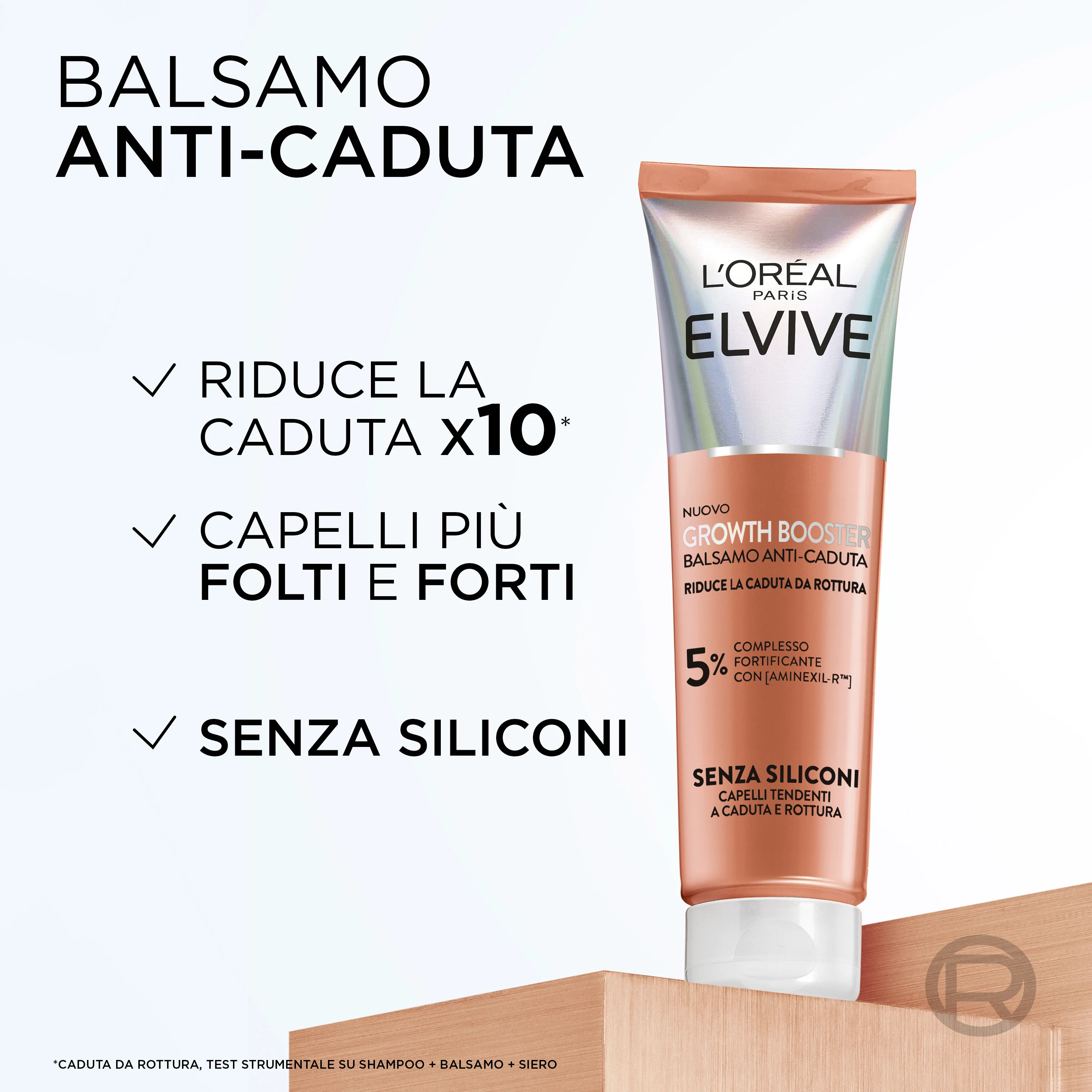 Elvive Growth Booster Balsamo - Balsamo Ridensificante Capelli, Balsamo Rinforzante Capelli, Trattamento Anticaduta Capelli