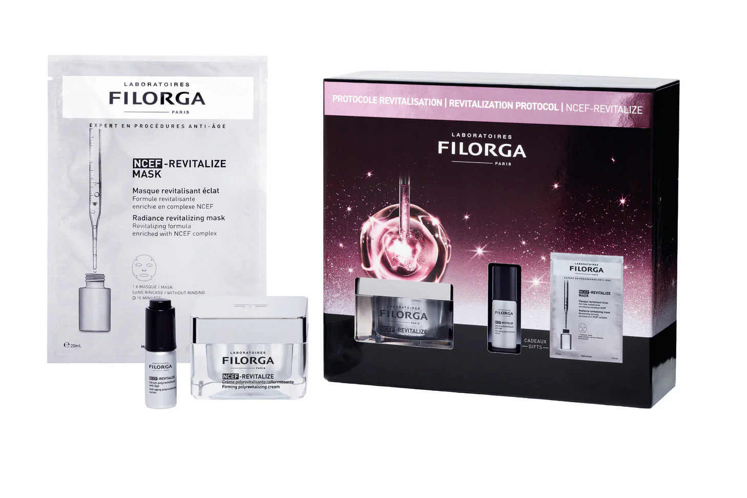 NCEF Xmas Coffret Ncef-Revitalize 2025 - Cofanetto Illuminante, Tratt.viso 24 ore effetto globale