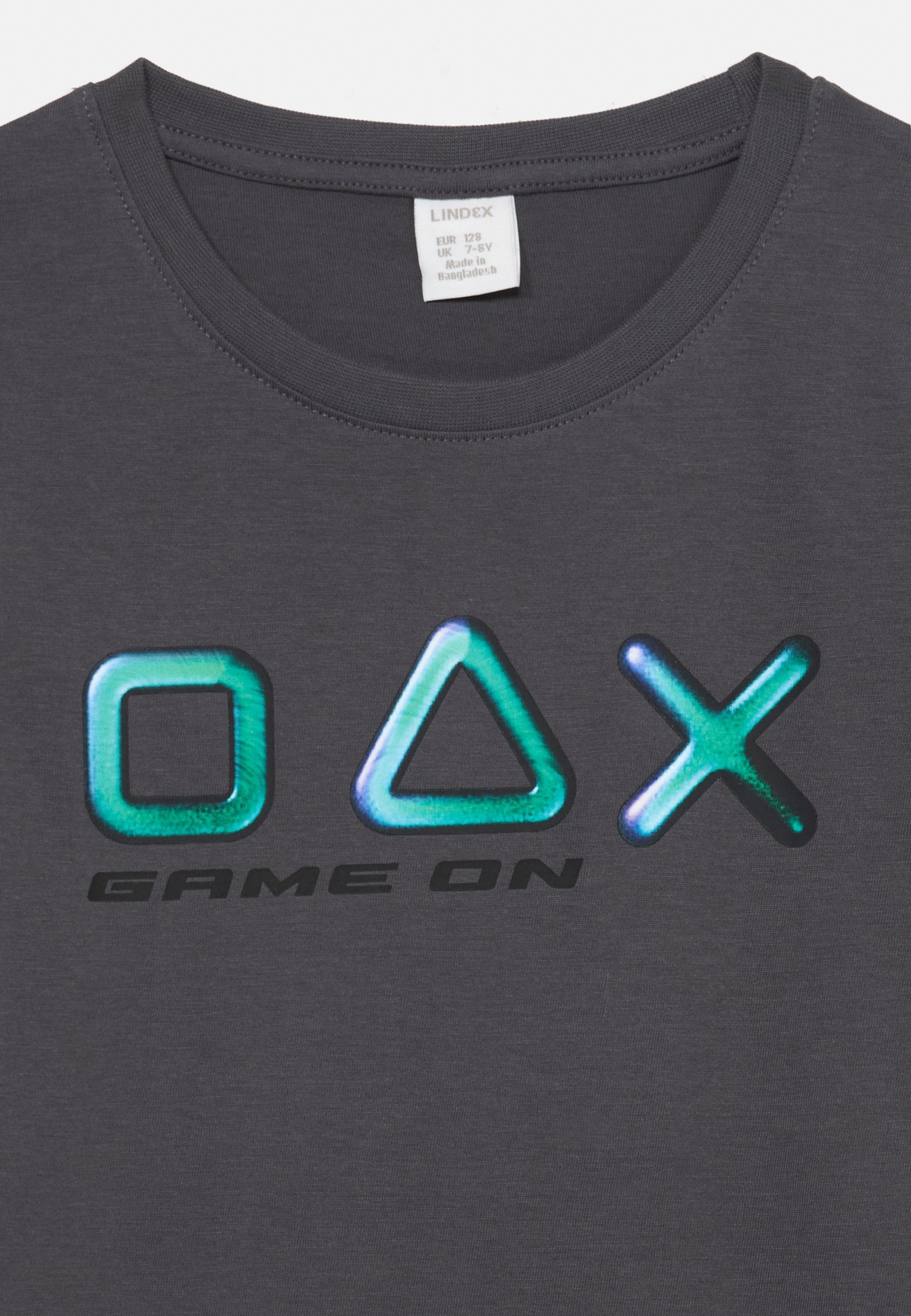 Lindex BUBBLY SYMBOLS - T-shirt met print - donkergrijs