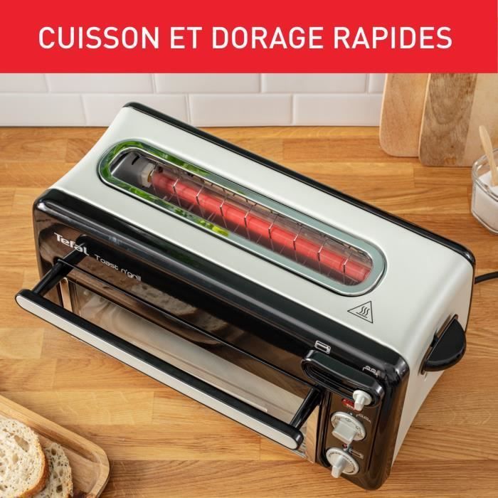 Grille-pain mini-four 2 en 1 Tefal, 6 thermostat, longue fente, mini four 210°, TL600830
