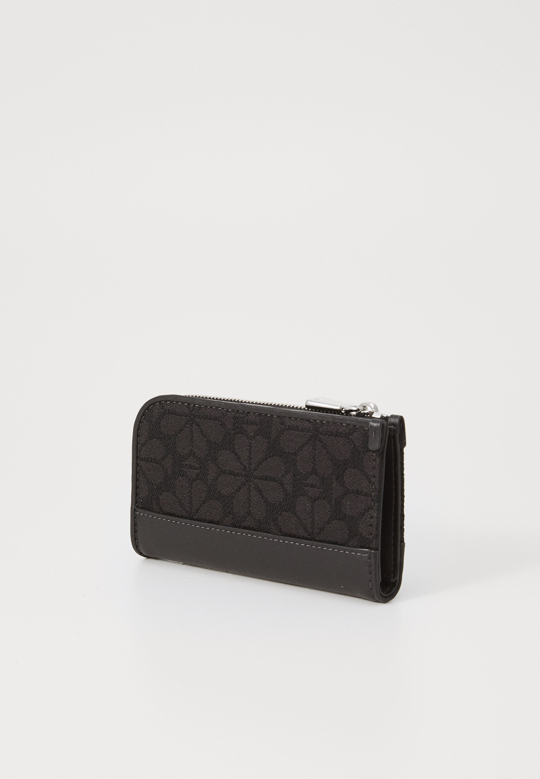 Kate Spade New York DEVIN FLOWER SMALL SLIM BIFOLD WALLET - Portemonnee - zwart