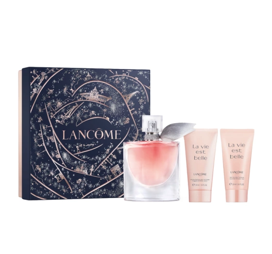 Lancôme La Vie Est Belle woda perfumowana spray 50 ml   żel pod prysznic 50 ml   balsam do ciała 50 ml