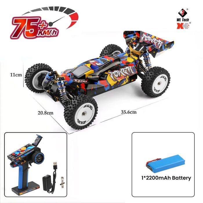 Brushless Electric RC Racing Car, 75 KM/H RTR 2.4G, 4WD, High Speed, Off-Road Drifting Toys for Kids and Adults