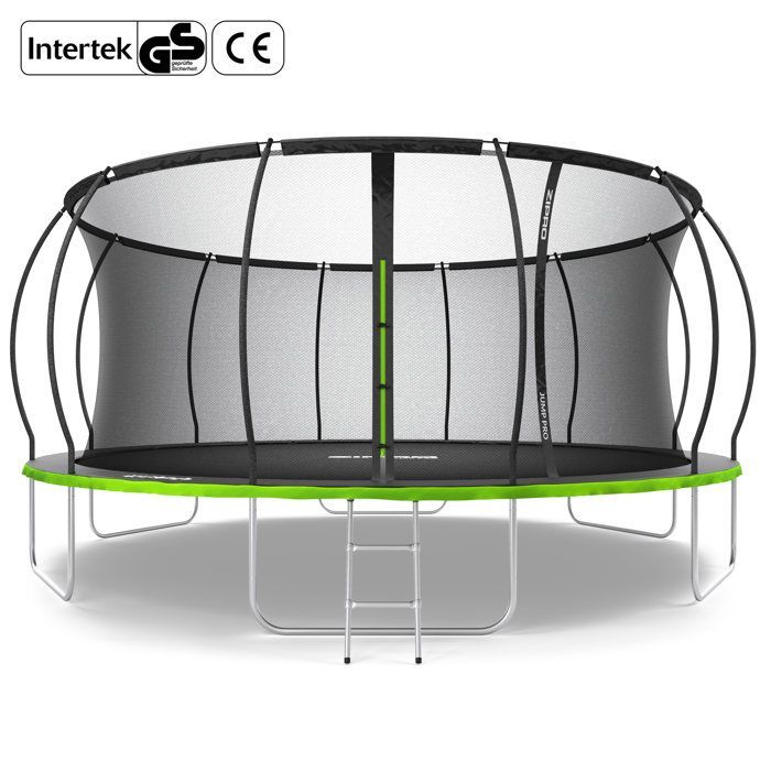 Gartentrampolin – ZIPRO – JumpPro PREMIUM 4,9 m – Sicher für den Innenbereich – Belastbarkeit: 150 kg – Schnellaufbau