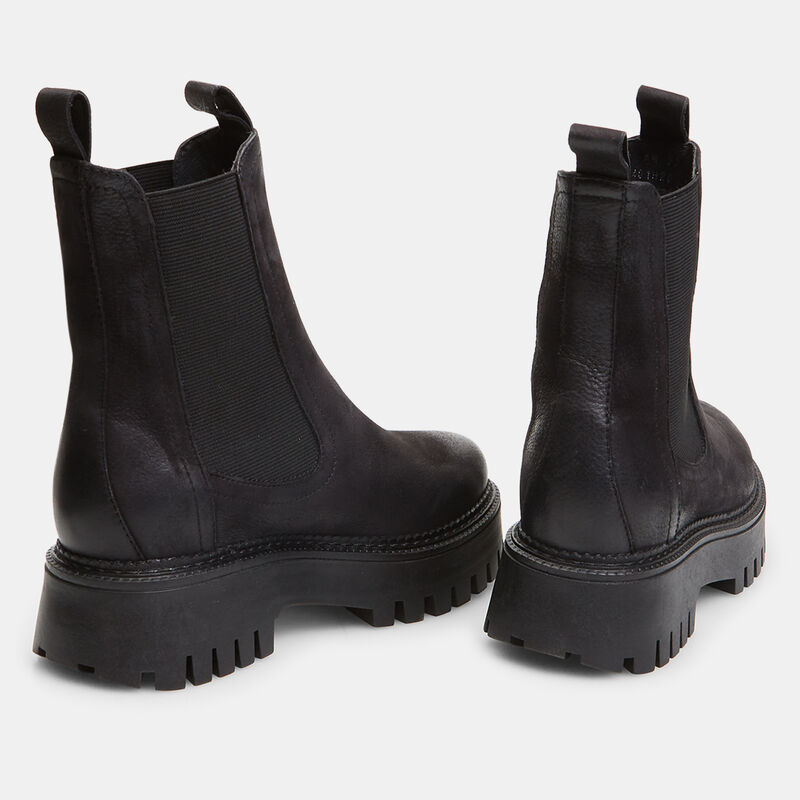 Skórzane buty typu Chelsea z podeszwą torową