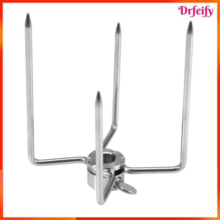 Utensile per barbecue - AKOZON - Forchetta da barbecue - Acciaio inossidabile - Multifunzionale - 2 pezzi