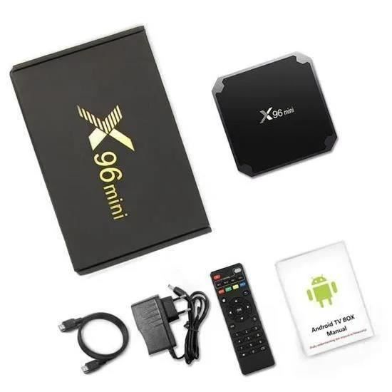 TV BOX X96 MINI 2GO + 16GO Android 9.0 Multi-Core 64bit Cortex-A53, GPU Mali-450,4KHD, 2.4GWIFI, Lecteur Multimédia Box