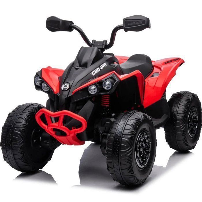 Quad eléctrico CAN-AM Renegade de 12 V - Rojo - Para niños de 3 a 7 años - Producto con licencia oficial - Tracción 4x4 - Neumáticos de EVA