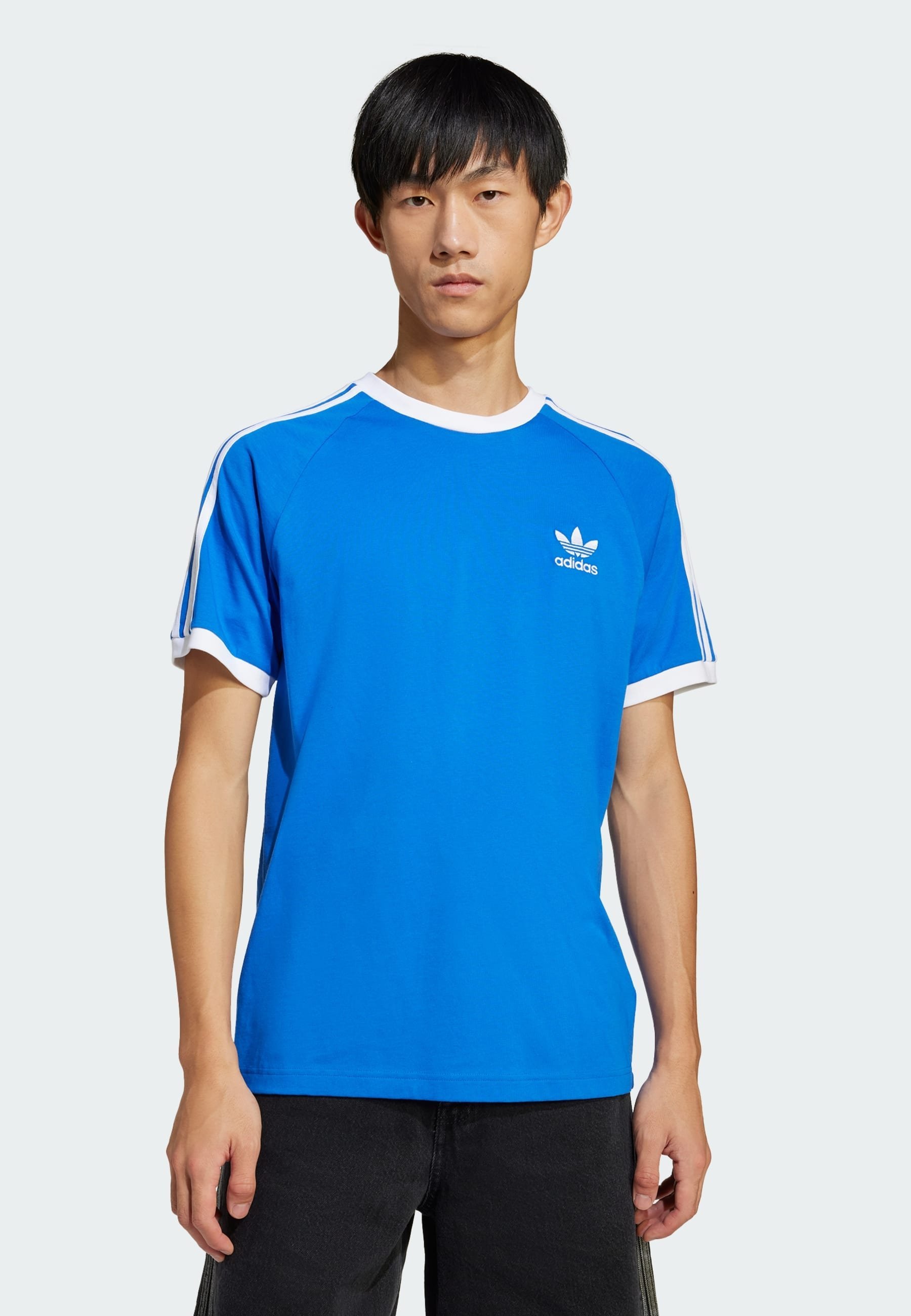 adidas Originals STRIPES TEE - T-shirt met print - blauw