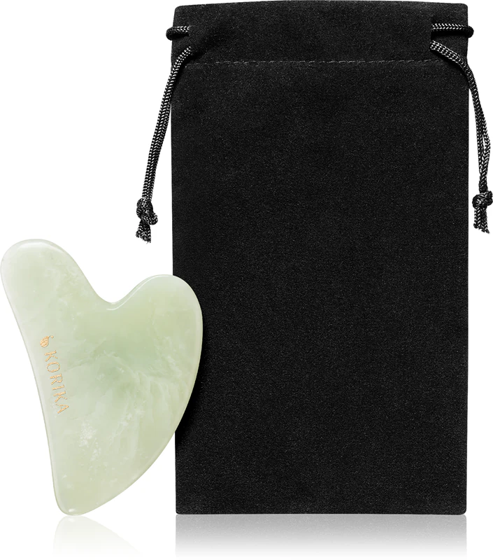 KORIKA Tools Gua Sha Green Jade Stone Nefrit Green príslušenstvo na masáž tváre