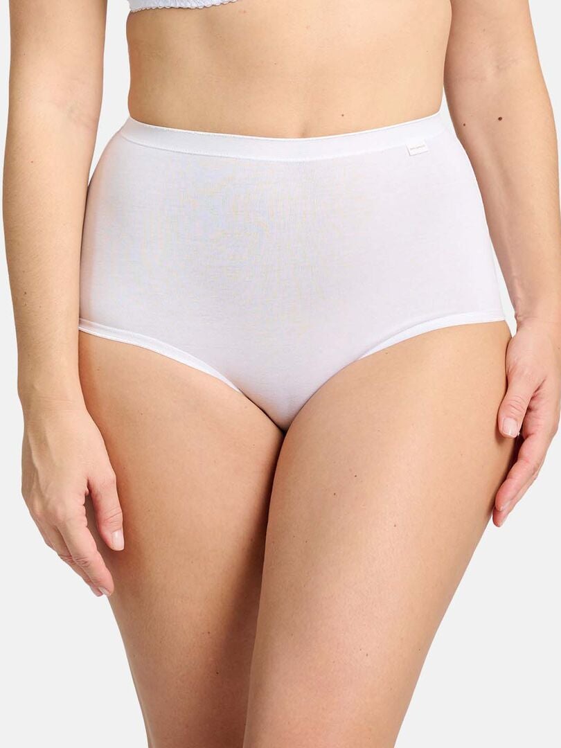 Conjunto de 3 calcinhas maxi 'Sans Complexe' - brancas