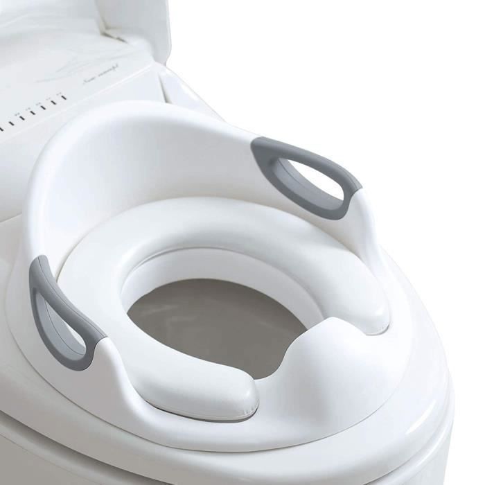 Riduttore per sedile WC, riduttore per sedile WC extra confortevole con schienale per bambini