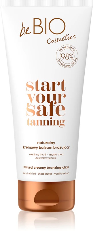 beBIO Safe Tanning kūno tonizuojantis pienelis