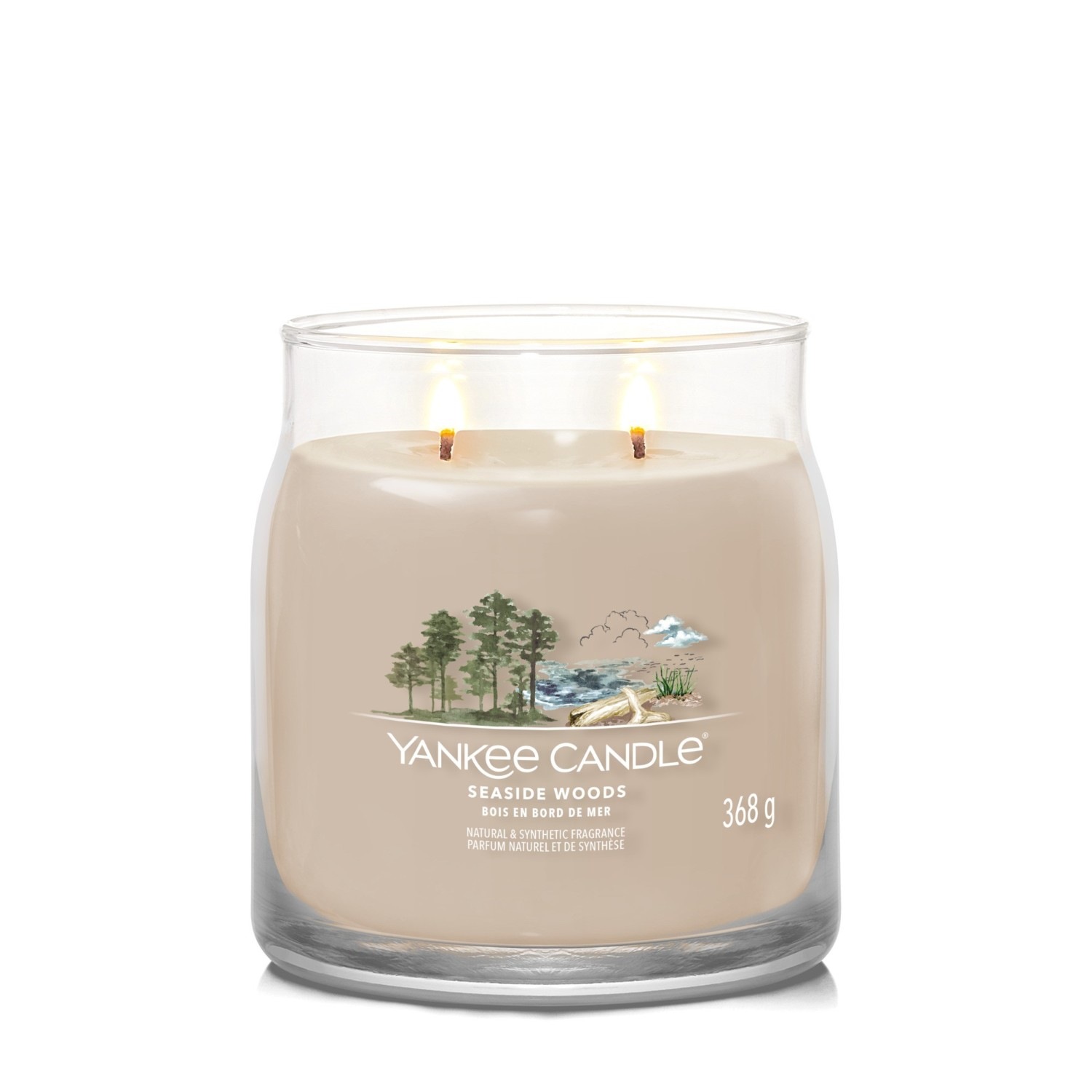 YANKEE CANDLE Moyenne Jarre Bois en Bord de Mer