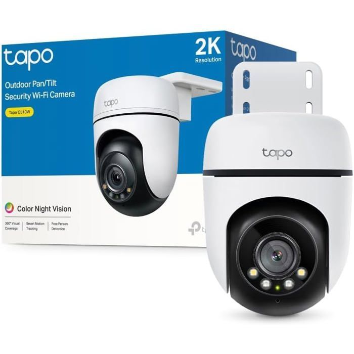 C510W 2K Outdoor 360° Wifi Surveillance Camera, Color Night Vision, Person Detection and Motion Tracking, E[YC1]