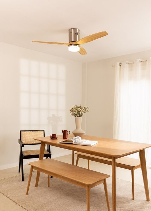 Ventilatore da soffitto - Create - Con luce - Nichel - Ø132cm - 40W