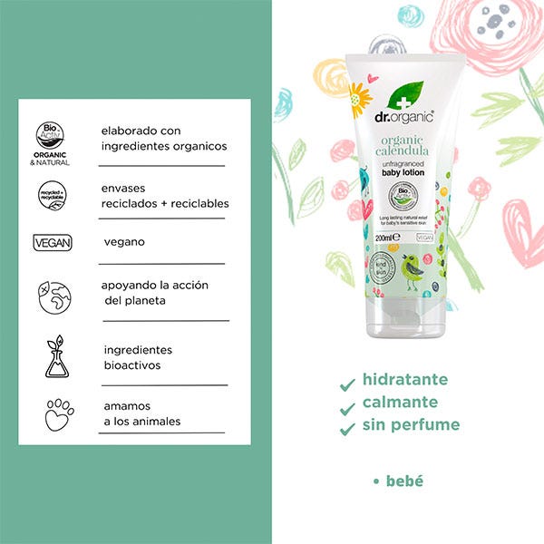 Bio körömvirágos babaápoló testápoló | 200 ml