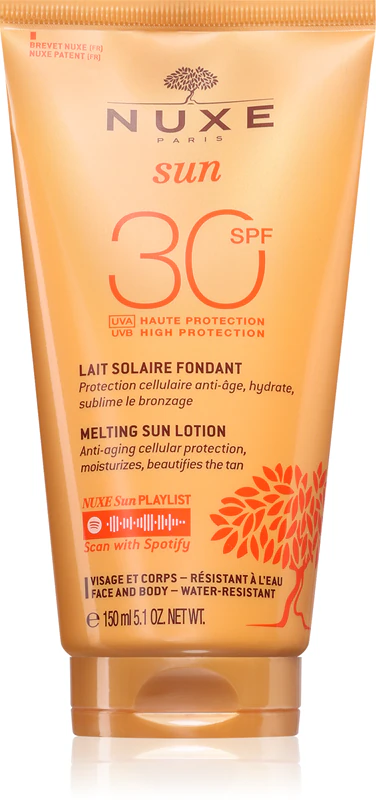 Protetor solar Nuxe Sun Delicious Cream de alta proteção para rosto e corpo FPS 30