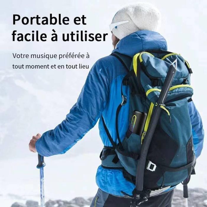 Enceinte Bluetooth 5.3 - HAUTSTORE - Portable 40W - Étanche IPX7 - 30H Autonomie - Micro intégré