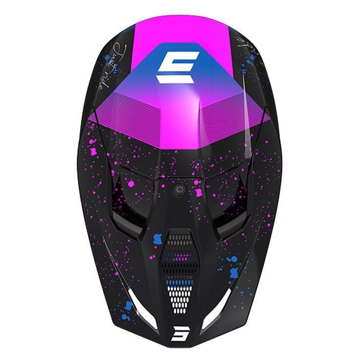 SHOT RACE GEAR Furious Matrix Purple Glossy motocross hjelm