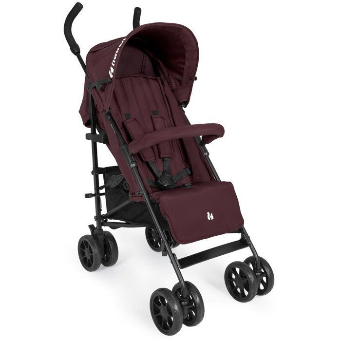 HAUCK - Passeggino con bastone - Pieghevole e pieghevole - 4 ruote - Blackberry