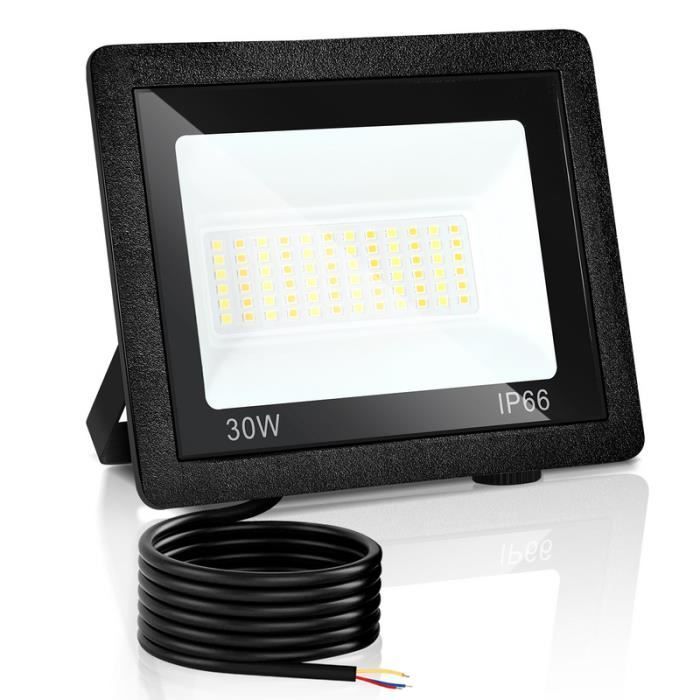 Faro LED - Hengda - 30W - IP66 - 3 colori - Alluminio e vetro temperato