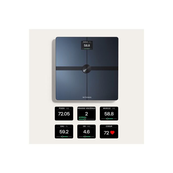 WITHINGS Body Smart - Balance connectée WIFI pèse-personne impédancemètre Noir