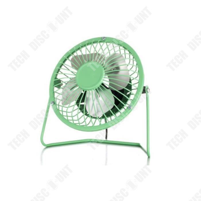 Ventilador - TD® - De pedestal - USB - 96 mm - Silencioso - Oscilante - Verde