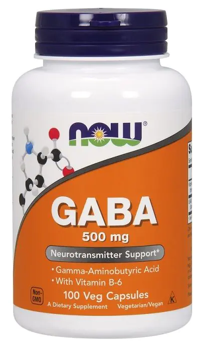 Now Foods Gaba with Vitamin B6 500 mg, Kapułki