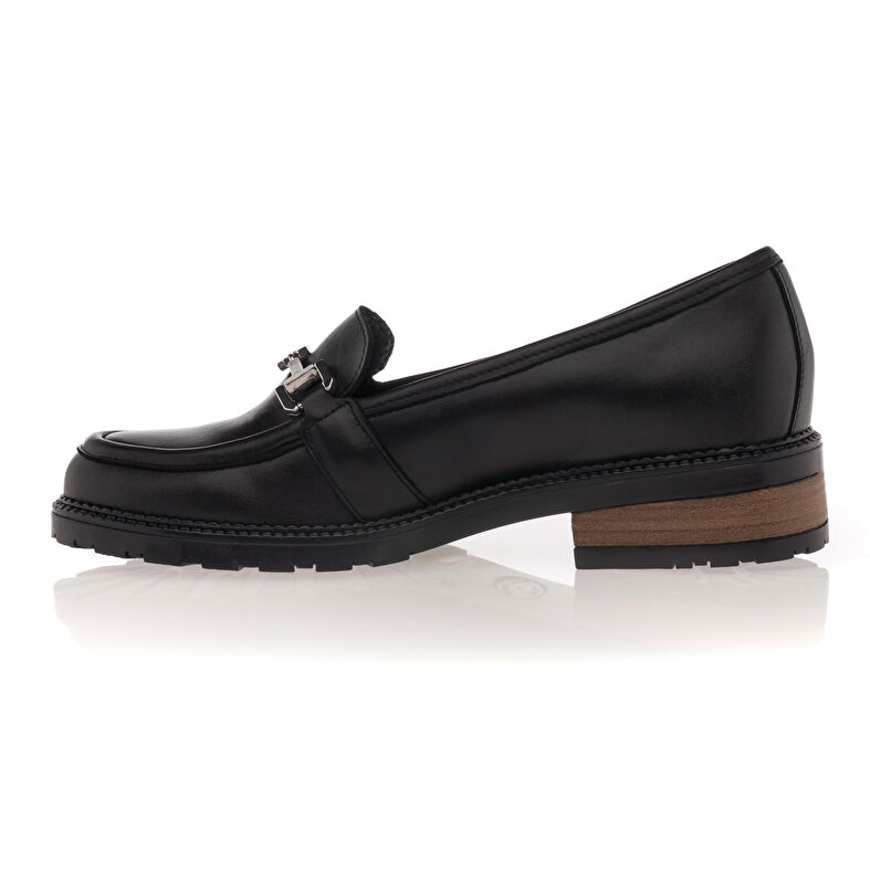 Schwarze Damen-Loafer/Bootsschuhe