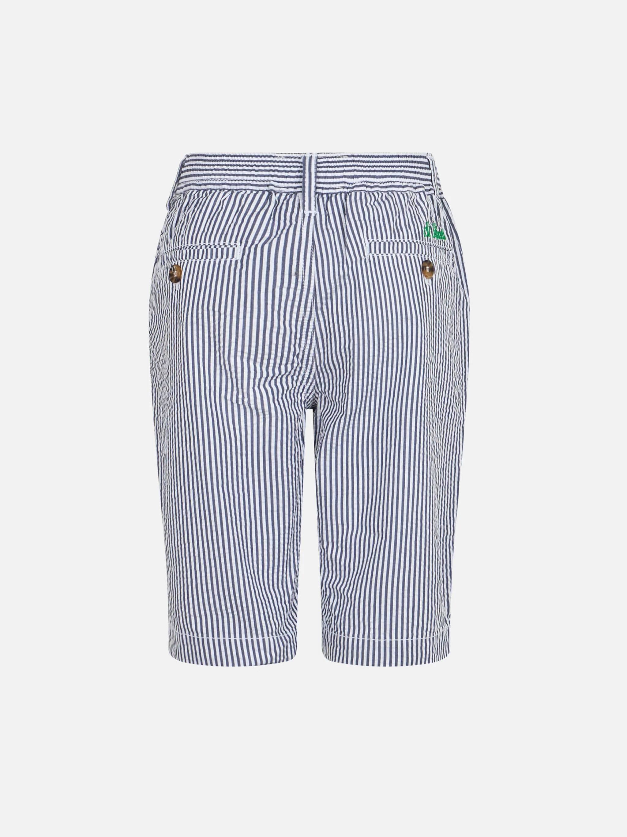 Bermuda shorts in seersucker da bambino Ischia Jr