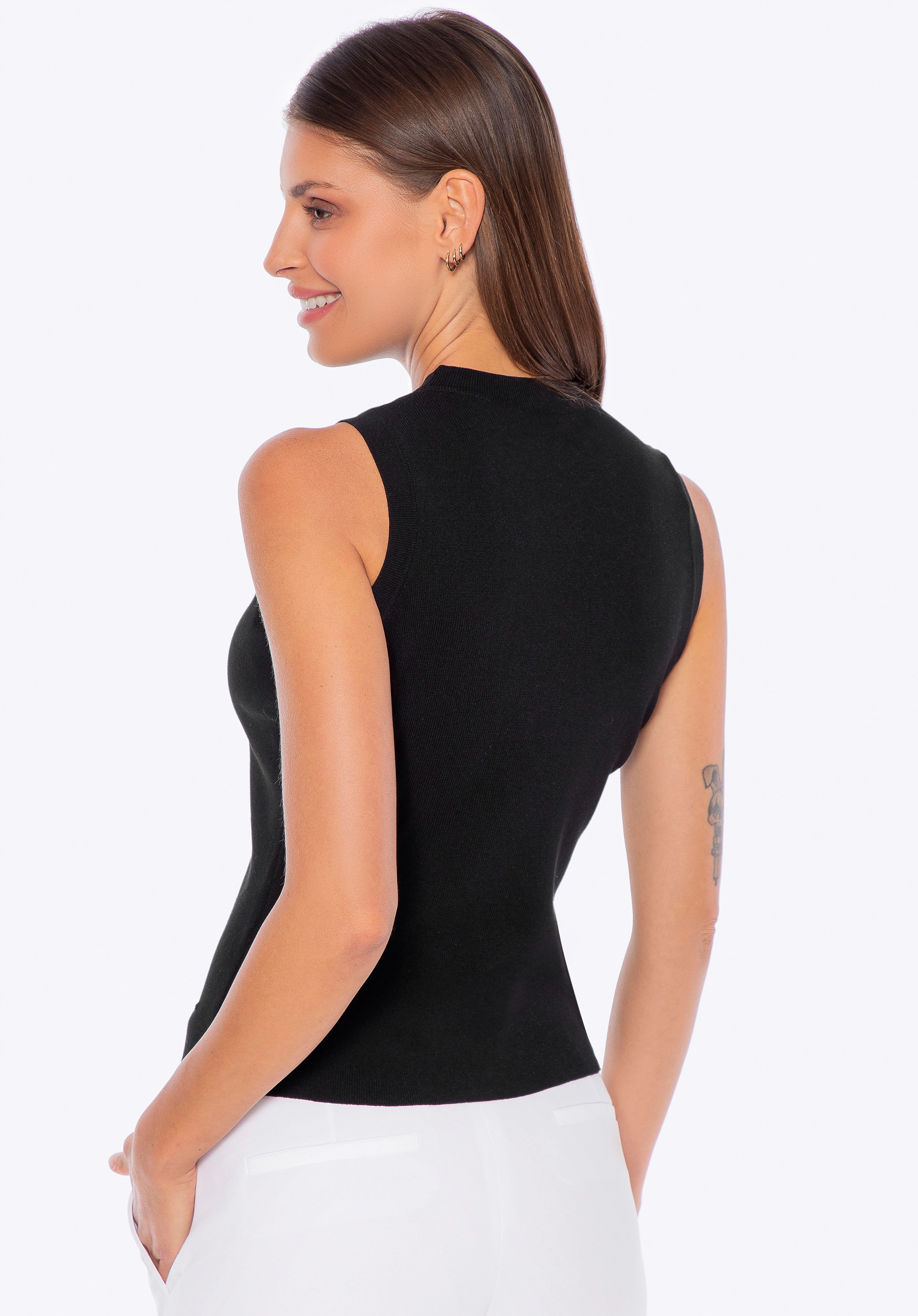 Top damski basic czarny