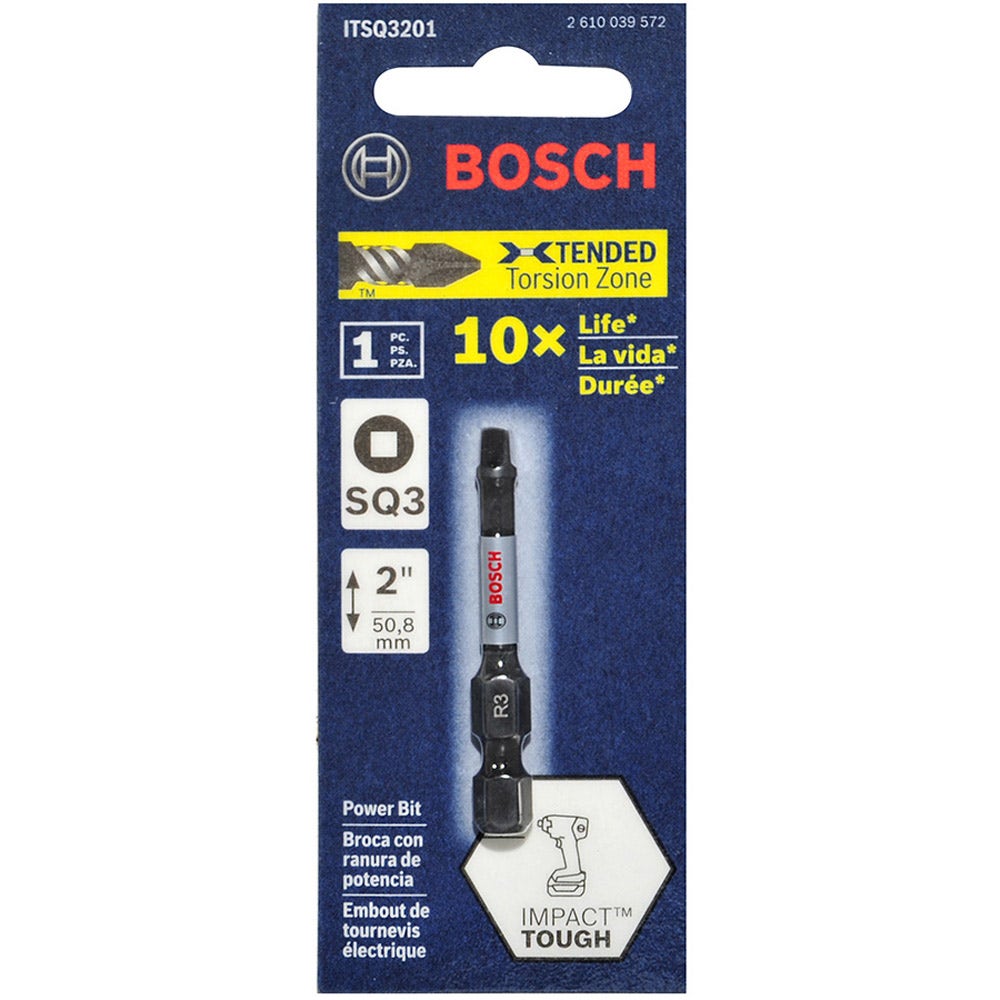 BOSCH R3 x 50 mm Robertson-/Vierkant-Schlagschrauberbits – IMPACT TOUGH